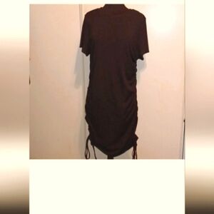 Shein Black Ruched Dress